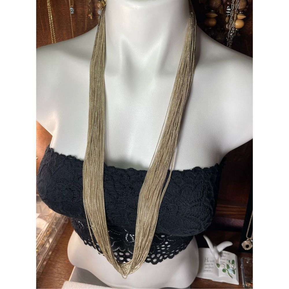 Off Park Collection 50 Strand Champagne Gold Necklace 36”